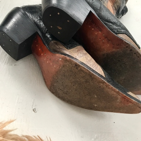 Stetson Multi Pattern Leather Pointed Toe Boots - Picture 5 of 6